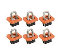 XZXCVN Anneaux d'Arrimage en Acier Inoxydable 6 Pièces, 1000lbs, Anneaux de Bull pour Camion, Remplacement et 2007-2021 - Haute Résistance, Anneaux Rétractables, Installation Faci (Orange)