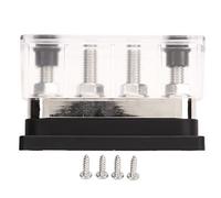 XZXCVN Barrette De Distribution De Puissance, DC12V À 48V, 600A, 4 Bornes M10 - Haute Performance, Durable Et Résistant Aux Intempéries, pour Voiture, Bateau Et Camping - Car (Noire)