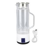 XZXCVN Bouteille d'Eau Hydrogénée 1000ml en Verre Borosilicaté, Générateur d'Eau Riche en Hydrogène 1000 à 1500ppb avec Poignée - Électrolyse Efficace, Couvercle Inox, Usage Maison et