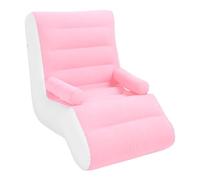 XZXCVN Canapé Gonflable Portable, Fauteuil Lounge Pliable avec Accoudoirs, Rose et Blanc - Confort Ergonomique, Facile à Gonfler, Idéal pour Camping et Maison