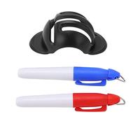 XZXCVN Dispositif de Traçage de Ligne de Golf, Marqueur Pochoir Triple Track, 3 Lignes pour Aligner Balle - Portable et Léger, Kit Précision pour Améliorer la Précision et l'Alignement (Noire)