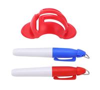 XZXCVN Dispositif de Traçage de Ligne de Golf, Marqueur Pochoir Triple Track, 3 Lignes pour Aligner Balle - Portable et Léger, Kit Précision pour Améliorer la Précision et l'Alignement (Rouge)