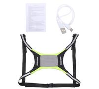 XZXCVN Gilet LED Réfléchissant Coloré, Gilet Lumineux pour Course et Cyclisme, 48 LEDs, Batterie Rechargeable 500 mAh - Sécurité Nocturne, 7 Couleurs, 4 Modes d'Éclairage, Unisexe (Grise)