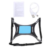 XZXCVN Gilet LED Réfléchissant pour Course et Vélo, Lumineux Coloré avec 48 LEDs, Taille Unique Élastique - Sécurité Nocturne, Recharge Type - C Rapide, Léger et Respirant (Bleue)