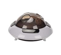 XZXCVN Jouet Électrique Plume pour Chat, Forme Soucoupe Volante, Basse Bruit, 23,5 x 14 cm - Stimulation Interactive, Réduction Ennui, Exercice et Amusement