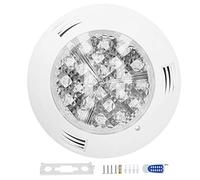 XZXCVN Lampe Douche Étanche 24LED RGB pour Piscine, Lumière sous - Marine IP68 24W AC12V avec Télécommande 12 Touches - Effets Lumineux Dynamiques, Installation Facile, Décoration