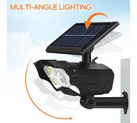 XZXCVN Lampe Solaire de Jardin 128 LEDs, IP64 Étanche, Télécommande Infra - rouge, Installation Mural ou Piquet - Éclairage Multi - angle, Contrôle Intelligent, Surveillance Antivol