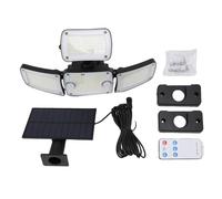 XZXCVN Lumière Solaire Extérieure avec Capteur de Mouvement, Éclairage Mural Étanche IP65, Angle Large 270°, 3 Modes d'Éclairage pour Jardin et Terrasse - Détection Sensible, Quatre