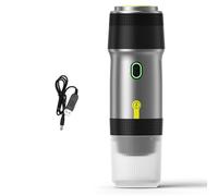 XZXCVN Machine à Café Portable Électrique Sans Fil, Compatible Capsule et Café Moulu, Mini Cafetière avec Extraction à Froid et Chauffage, Tasse 120ml - Chauffage Rapide, Utilisation (Argent)