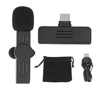 XZXCVN Microphone Cravate sans Fil 2.4G, Transmission 80m, Type C, Noir, Mobile pour Streaming Live - Connexion Stable, Autonomie 4h, Communication Bidirectionnelle