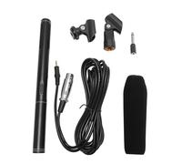 XZXCVN Microphone Interview Condensateur 11 Pouces, Cardioïde, Support Métallique, Antivents avec Câble XLR - Capture Vocale Clair, Compatibilité Étendue, Idéal Vidéo et Caméras DSLR