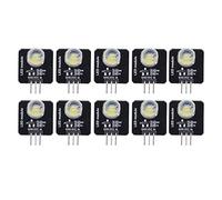XZXCVN Module LED 10mm 3.3V - 5V, Lot de 10 Pcs, Puce Ampoule de Décoration - Contrôle Simple PWM, Installation Facile, Décoration Intérieure et Indicateur (MRB050D Blanc)