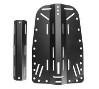 XZXCVN Platine de Dos de Plongée Aluminium Léger, Compatible Bouteille Simple et Double, Couleur Argent - Conception Ergonomique, Matériau Durable, pour Plongée Récréative et Aventure (Schwarz)