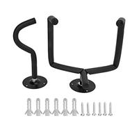 XZXCVN Porte - Guitare Mural Métal, Support Cintre pour Manche de Guitare, Noir - Installation Facile, Résistant et Polyvalent, Idéal pour Instruments à Cordes