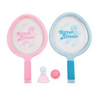 XZXCVN Set de Raquettes en Plastique pour Enfants avec Ballon de Badminton, Jouet Léger et Durable pour Intérieur et Plein Air - Stimule la Motricité, Son Attrayant, Idéal pour Parc et