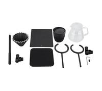XZXCVN Support Double Couche Pour Verseuse Café, Station avec Pot en Verre et Tasse Noire, Filtre Céramique, Aluminium Durable - Design Portable, Réglable, Multi - usages pour Café et T