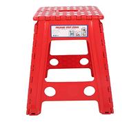 XZXCVN Tabouret Pliable en Plastique, Tabouret Escabeau Antidérapant, Portable, Couleur # 4 - Compact, Pliable, Sécurisé avec Boucle, Usage Intérieur et Extérieur (Point Blanc Rose Rouge)