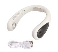 XZXCVN Ventilateur Cou Sans Lames USB Rechargeable, Sortie d'Air 360 Degrés, 3 Niveaux Réglables, Affichage LED, Ventilateur Portable pour Extérieur - Confort Léger, Recharge