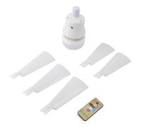 XZXCVN Ventilateur de Plafond avec Lumière, 3 Vitesses, Températures de Couleur Variables, Minuterie 1-2 - 4 Heures, E26, Blanc - Télécommande Incluse, Installation Facile, Usage Poly (Blanche)