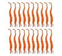XZXCVN vers de Terre Fuzzy Jouet Enfant 20 Pièces Couleurs Vives Toucher Doux Flexible Interactif Décoration Ludique Amusement 4 Couleurs (Orange)