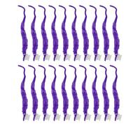 XZXCVN vers de Terre Fuzzy Jouet Enfant 20 Pièces Couleurs Vives Toucher Doux Flexible Interactif Décoration Ludique Amusement 4 Couleurs (Violet)
