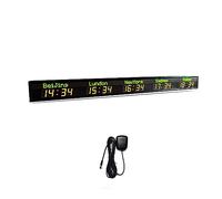 XZXXZSZ Horloge Murale à LED/Horloge de Fuseau horaire de l'hôtel/Horloge Mondiale à 5 Villes, nom de la Ville Verte, Heure Rouge(GPS)