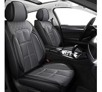 XZYNB Housse Siège Auto pour Polestar 2 2021-2022 2023 2024 2025, 5-Places Cuir PU Avant Arrière Complète Housse Siège,Imperméable Respirante, Black + Gray