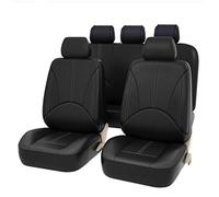 XZYNB Housses Siège Auto Cuir pour Opel Meriva (A) 2003-2005 2006 2007 2008 2009 2010, 9 Pièces Toutes Saisons Imperméables Respirantes Antidérapantes,Black