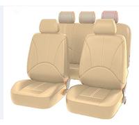 XZYNB Housses Siège Auto Cuir pour Toyota Avensis (Sedan) 2003-2005 2006 2007 2008 2009, 9 Pièces Toutes Saisons Imperméables Respirantes Antidérapantes,Beige