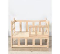 XZZHSM Lit pour Chat, abri pour chenil avec Planche et Rails en Bois Massif, Cadre de lit pour Chien Respirant à Assemblage Facile comme Un lit Humain, canapé pour Chat pour Animaux de Petite/Moyen