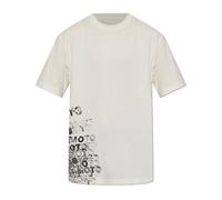Y-3, Femme, Tops, Beige, Taille: 36 FR GFX Short Sleeve Tee