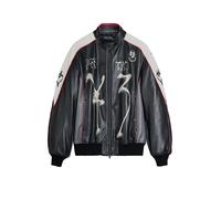 Y-3 CHITO GRAPHIC LEATHER BIKER JACKET men College Jackets black taille: M