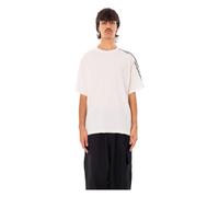 Y-3 - Painted Stripes Raw Edge Tee - Homme - Tops - Blanc - Taille: L