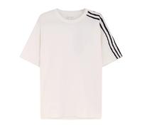Y-3 - Raw Edge 3 Stripes Short Sleeve Tee - Homme - Tops - Beige - Taille: XL