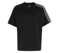 Y-3 - Raw Edge 3-Stripes Short Sleeve Tee - Homme - Tops - Noir - Taille: S
