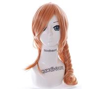 Y-418 Perruque bouclée Orange Rose 60 cm Pour Serah Farron Final Fantasy Pastel Gothique Cosplay Perruque Anime Manga