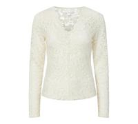 Y.A.S Neck Lace Top Yaslacey Ls Haut en Dentelle à col en V Taille S. Noos, Pristine, L Femmes