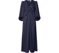 Y.A.S Y. A.S Y. A.S Blue Half Sleeve Ruched Maxi Dress Blue EU 34 (UK 6)