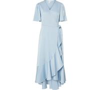 Y.A.S Y. A.S Y. A.S Blue Half Sleeve Ruffle Wrap Dress Blue EU 40 (UK 12)