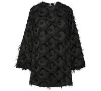 Y.A.S Y. A.S Y. A.S Fringe Texture Long Sleeve Mini Dress Noir FR 36 (EU 34)