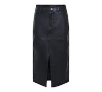 Y.A.S Yasmina HMW Jupe Longue en Cuir Noos, Noir, S