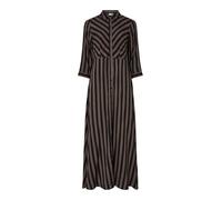 YAS Robe-chemise 'YASSAVANNA' marron / noir, Taille 40