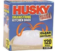 y-America (120 COUNT) Husky 13 gallons Rien n'est plus dur cordon de cuisine claire sacs .8 mil. paisseur une distribution par un (HK13DS120C)
