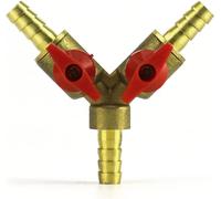 Y Connecteur de Tuyau 3 Voies séparateur,Alliage de Laiton et de Zinc,8 mm Valve à Bille pour Eau,Huile et gaz pour arrosage de Jardin(1 pièce)