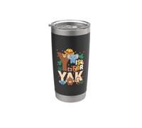 Y est pour Yak Zoo Animals, excursion au zoo, Jungle Zoo Day Gobelet isotherme en acier inoxydable double paroi