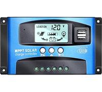 Y&H 60A MPPT Régulateur de charge solaire 12 V/24 V avec double port USB, écran LCD Régulateur de charge panneau solaire