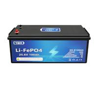 Y&H Batterie LiFePO4 24V 100Ah 2560Wh, Bluetooth, BMS 100A, USB