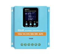 Y&H MPPT Contrôleur de charge solaire 100 A 12 V 24 V 36 V 48 V Écran LCD Régulateur de batterie intelligent Entrée max 100 V Double USB pour plomb-acide/lithium