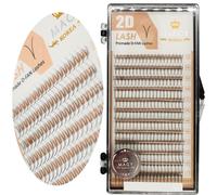 Y Lashes Volume 2D cils éventails finis Extension de cils C, D-Curl Macy, Epaisseur:0.15mm, Courbure:Courbure D, Dimension:MIX 2 4x10mm.4x12mm.4x14mm