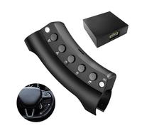 Y-METDRIVING Télécommande de volant sans fil avec signal indica pour voiture stéréo portable et autres autoradios Android, avec alerte de batterie faible, contrôle de la fonction d'interface Bluetooth